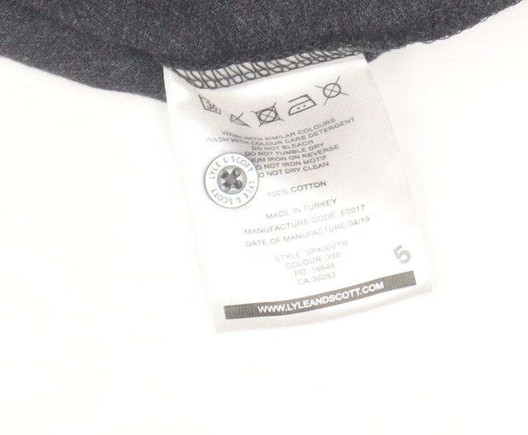 Lyle & Scott Men's Grey Cotton Polo Shirt Size L Classic Fit