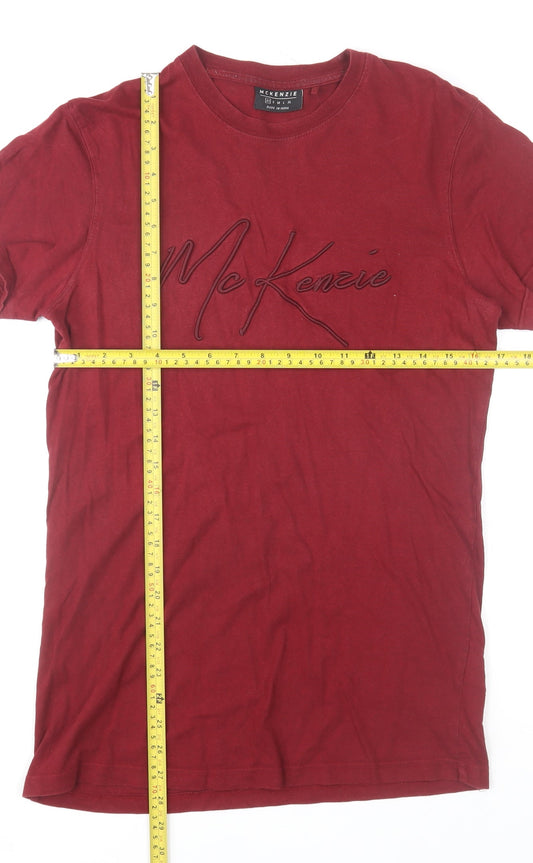 McKenzie Men's Red Crew Neck Short Sleeve T-Shirt Size XL