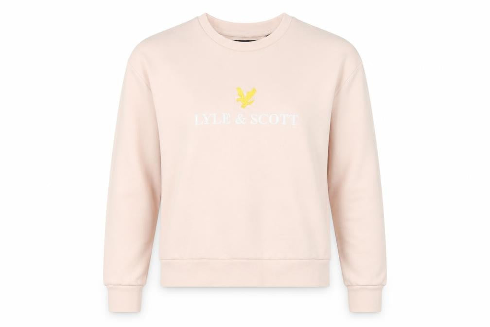 Womens UK M Regular Lyle & Scott Beige Pullover Sweatshirt