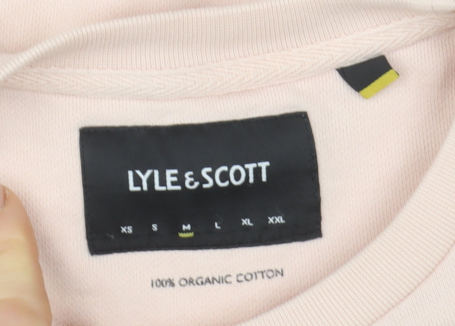 Lyle & Scott Women's Beige Cotton Logo Pullover Sweatshirt Size M