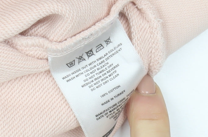 Lyle & Scott Women's Beige Cotton Logo Pullover Sweatshirt Size M