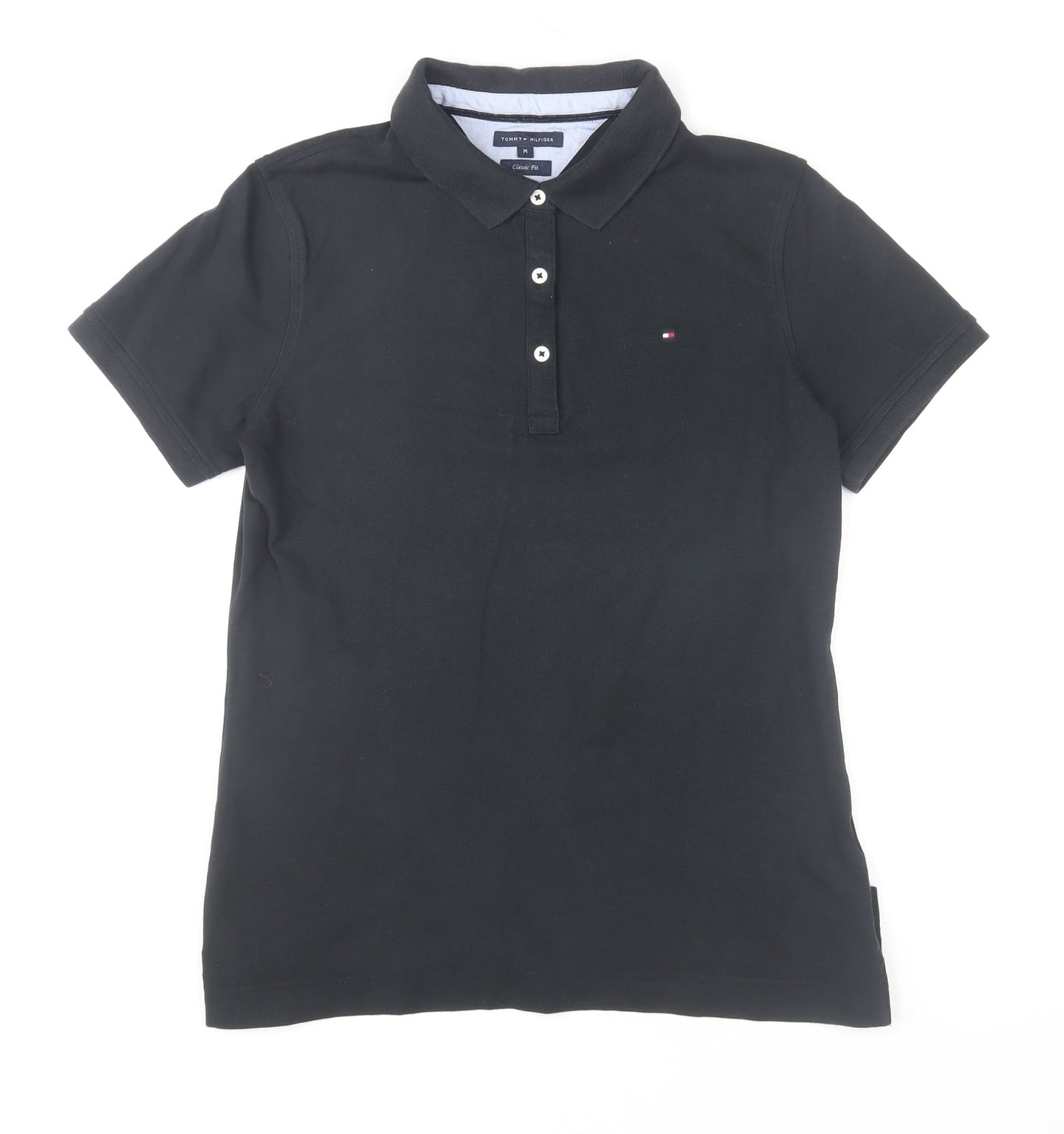 Tommy Hilfiger Men's Black Classic Fit Cotton Polo Shirt M