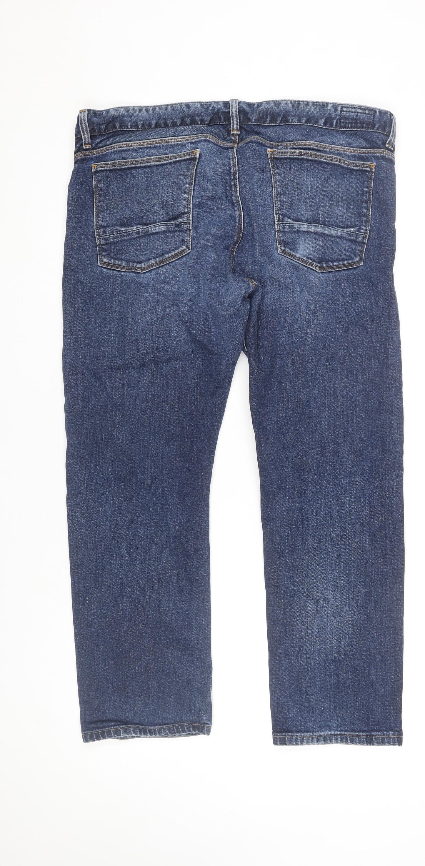 Tommy Hilfiger Men's Blue 38x30 Regular Straight Denim Jeans