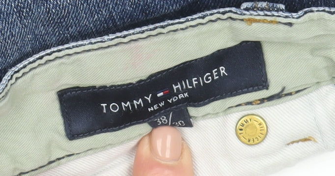 Tommy Hilfiger Men's Blue 38x30 Regular Straight Denim Jeans