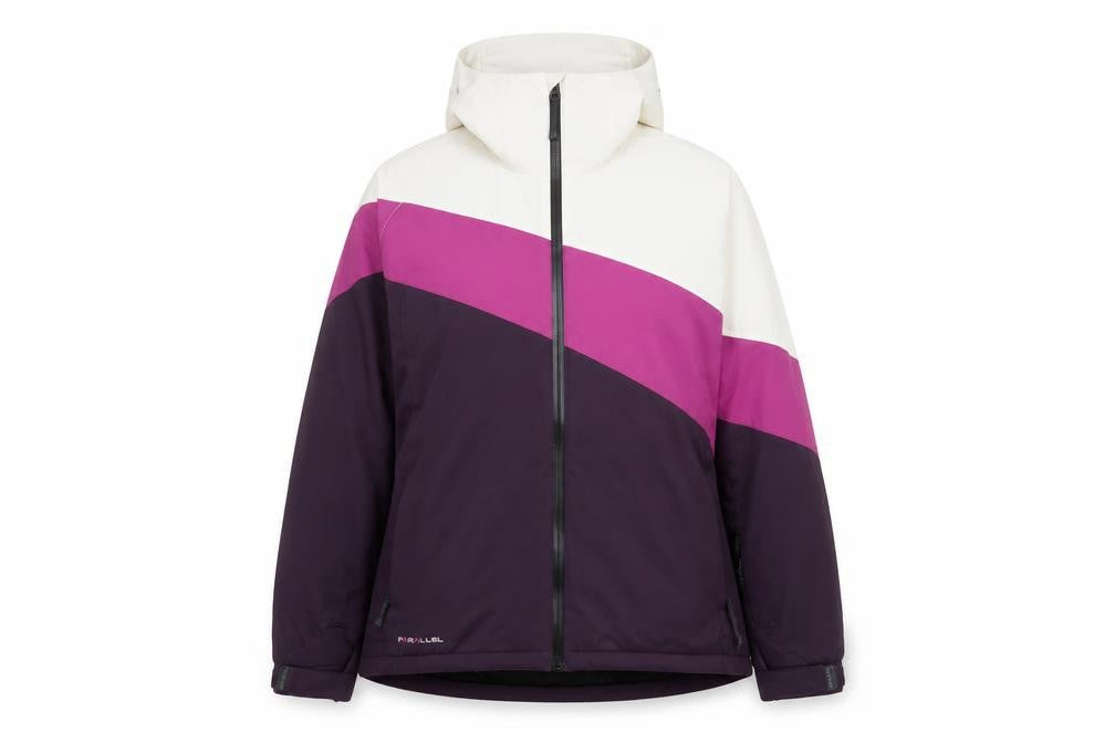 Parallel Womens Purple Ski Jacket Size 16 Hooded Waterproof Winter Coat