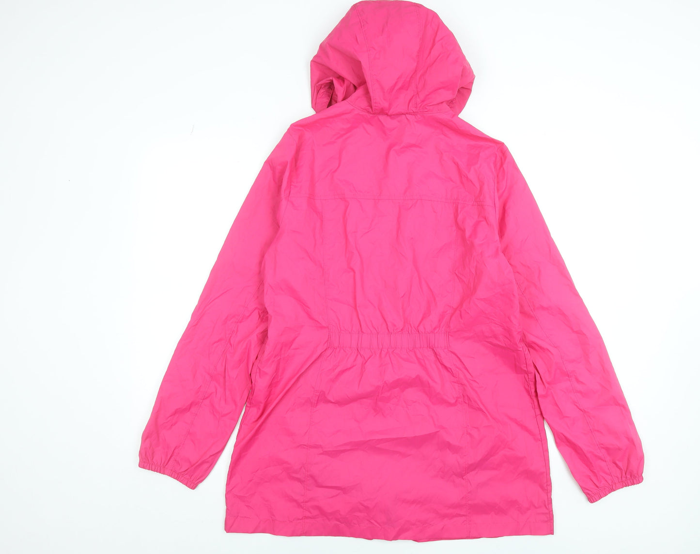 Womens UK Size M Regular Lands' End Pink Polyester Jacket