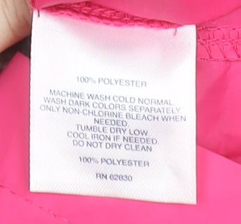 Womens UK Size M Regular Lands' End Pink Polyester Jacket