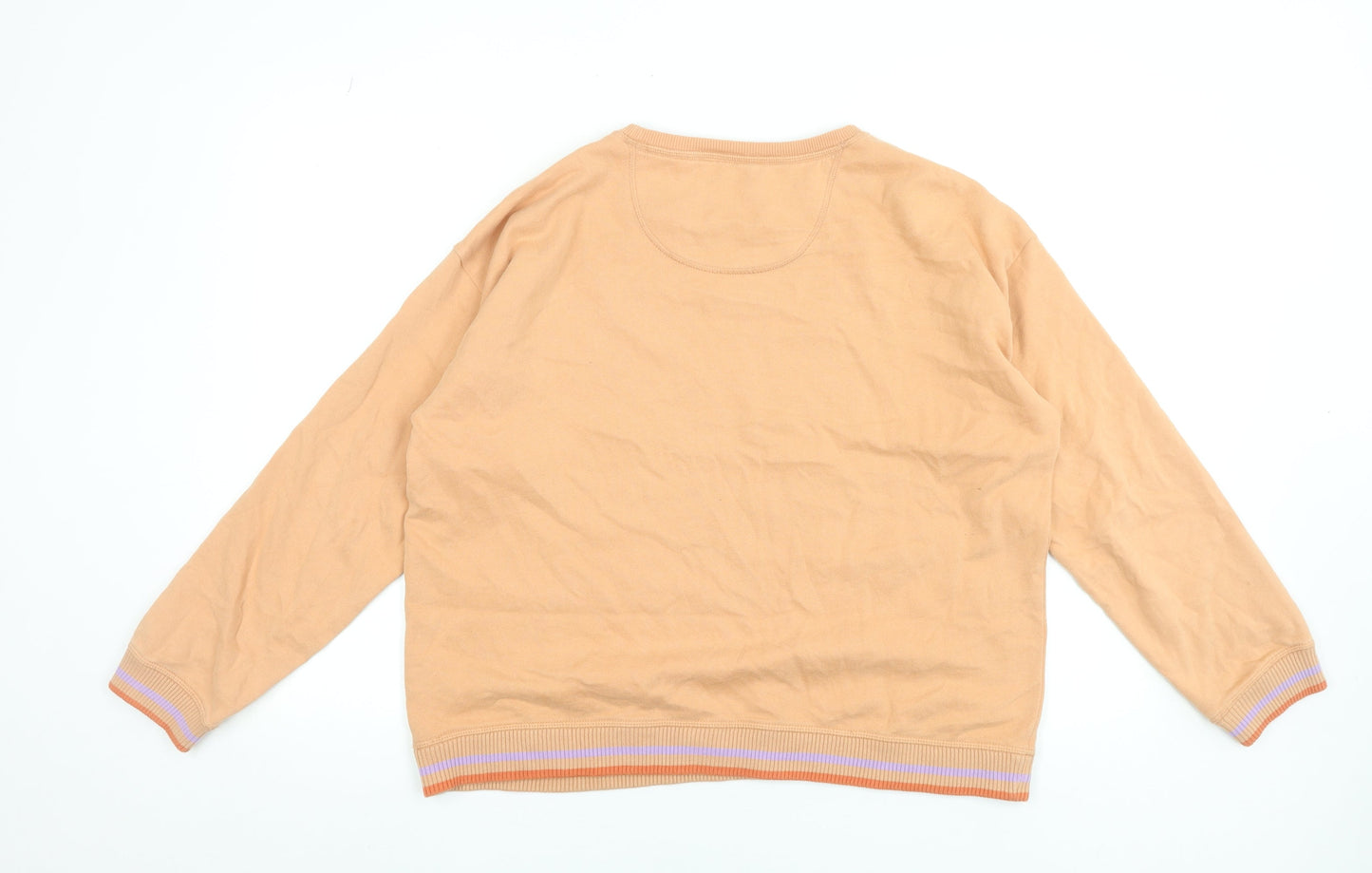 Womens UK 14 Regular FatFace Beige Pullover Sweatshirt