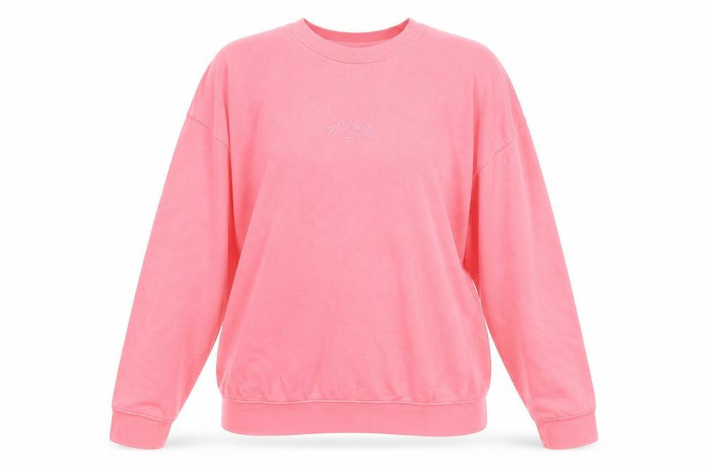 Womens UK S Relaxed Billabong Pink Pullover Sweatshirt