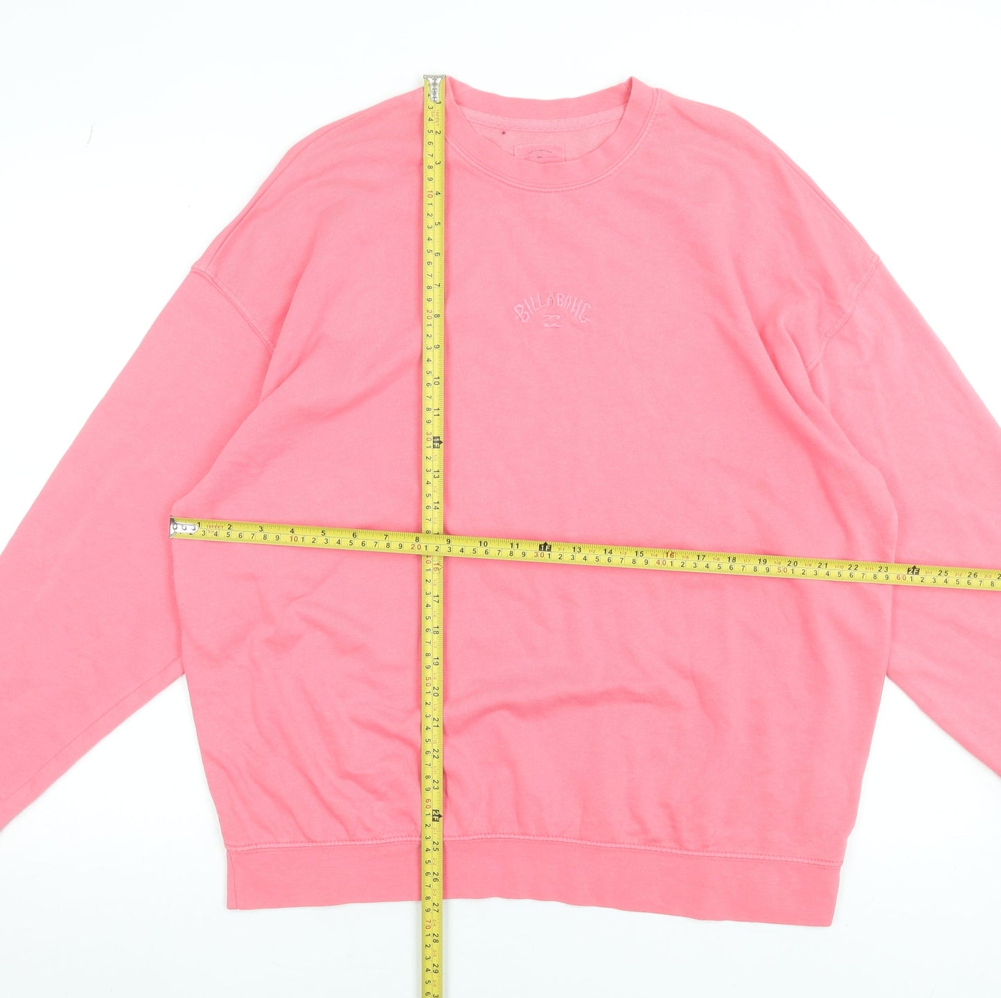Womens UK S Relaxed Billabong Pink Pullover Sweatshirt