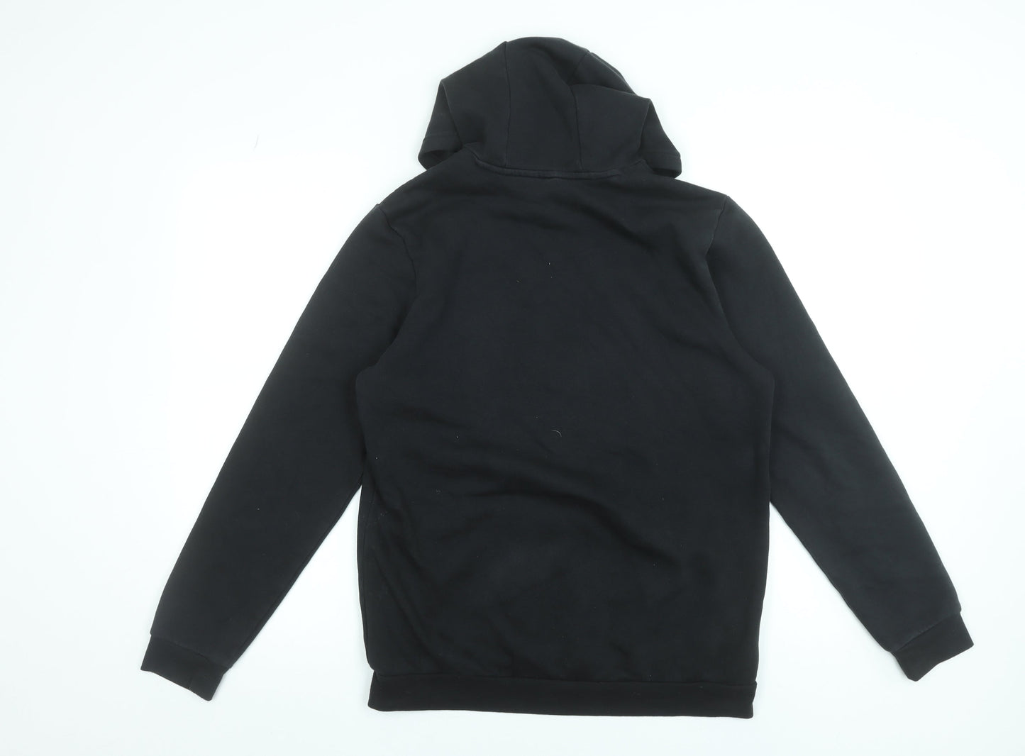 Adidas Boys Black Pullover Hoodie XL 15-16 Years Cotton Blend Logo
