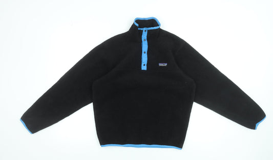 Patagonia Women Black Fleece Pullover Sweatshirt Size M
