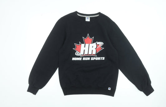 Russell Athletic Men's Black Crew Neck Pullover Sweatshirt Size S