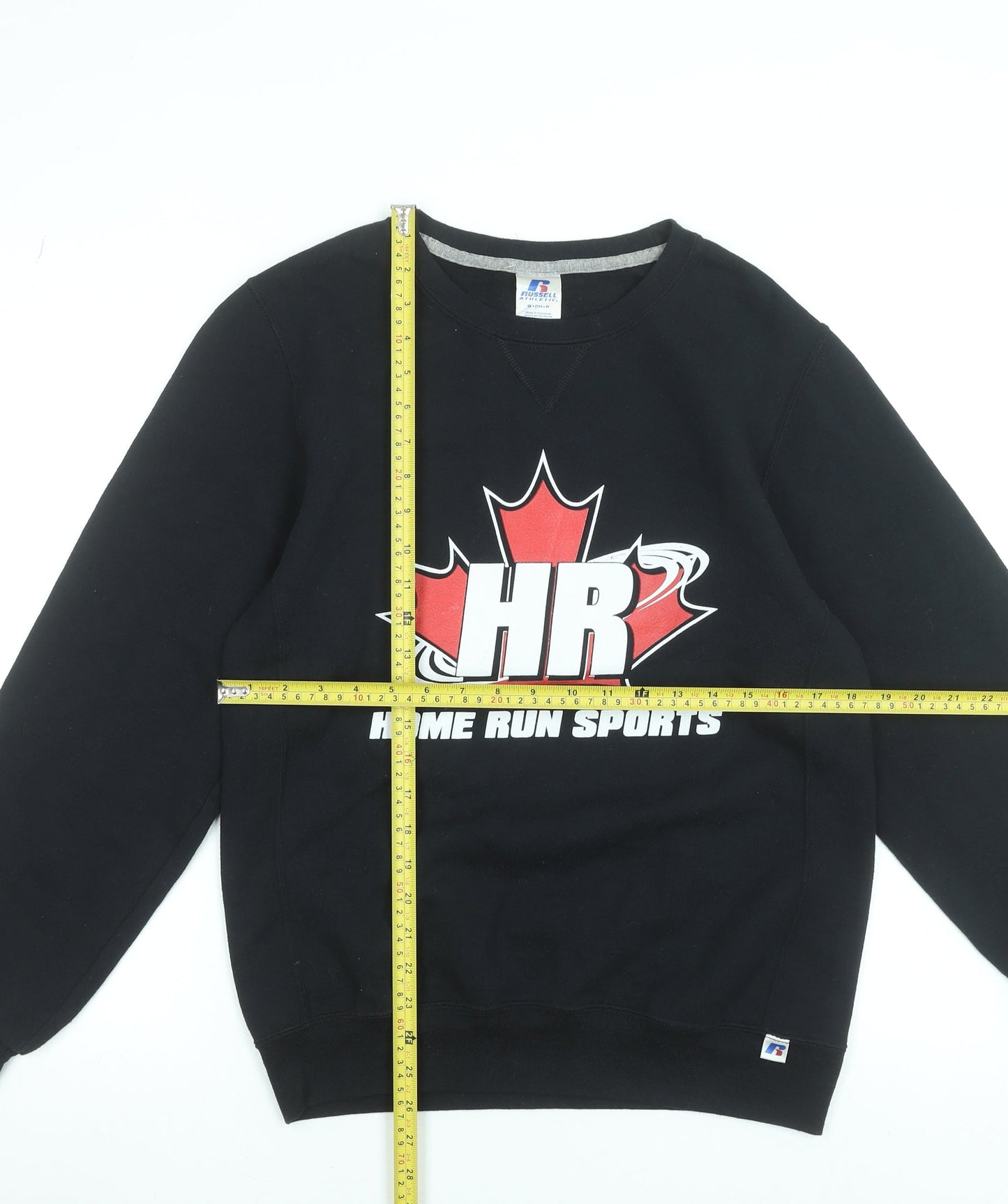 Russell Athletic Men's Black Crew Neck Pullover Sweatshirt Size S