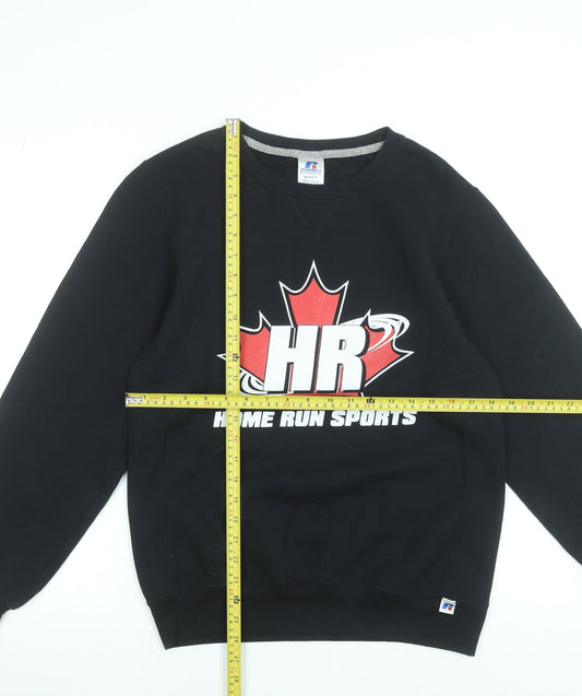 Russell Athletic Men's Black Crew Neck Pullover Sweatshirt Size S
