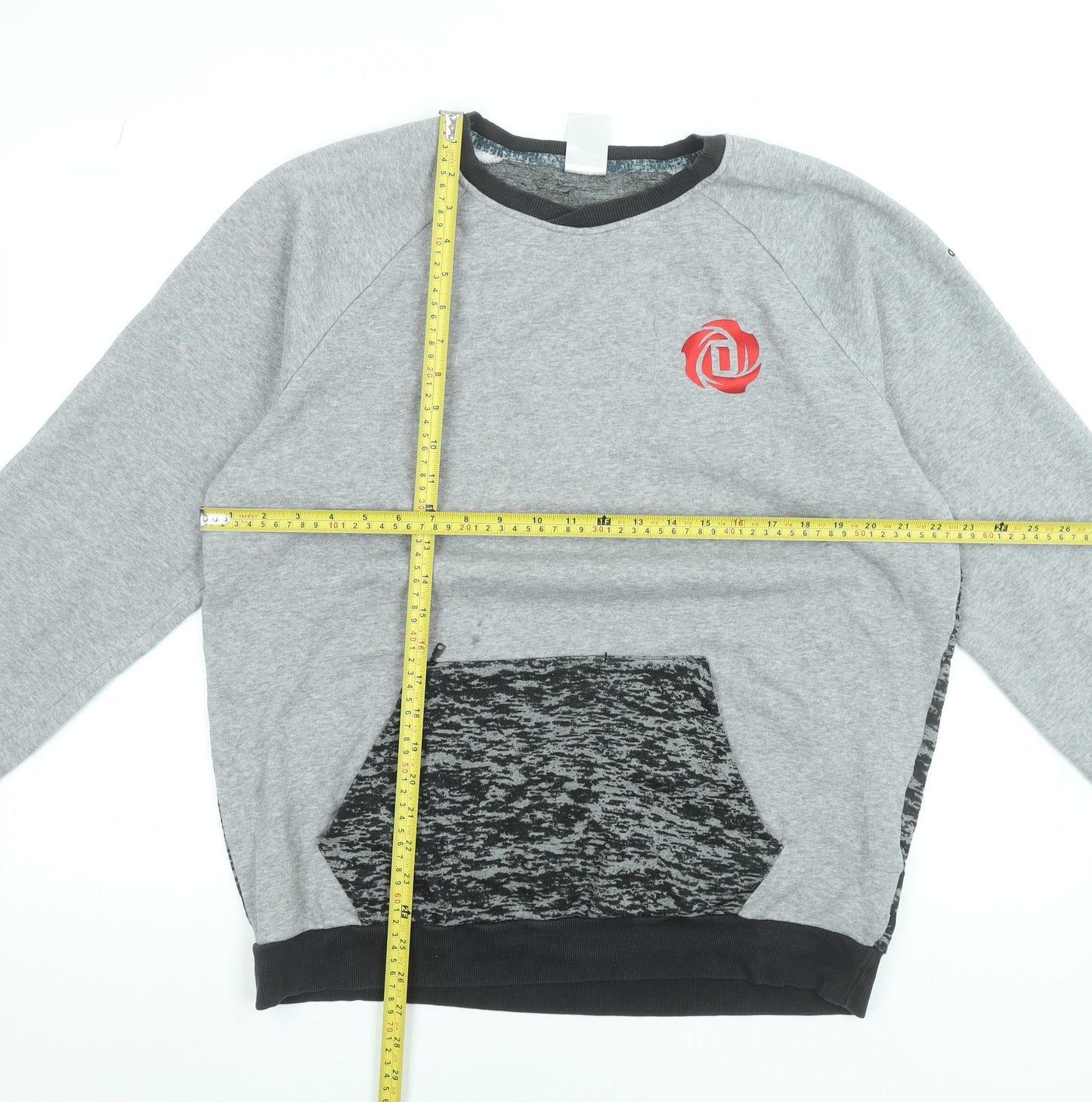 Adidas Men's Grey Crew Neck Pullover Sweatshirt Size L