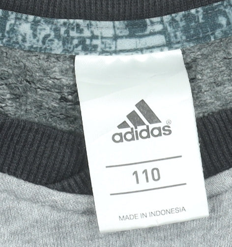 Adidas Men's Grey Crew Neck Pullover Sweatshirt Size L