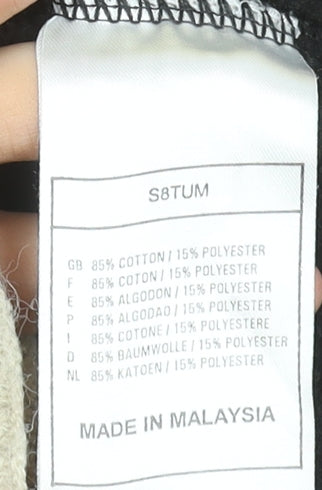 Nike Men's Black & Yellow 1/2 Zip Fleece Sweatshirt L Regular Fit