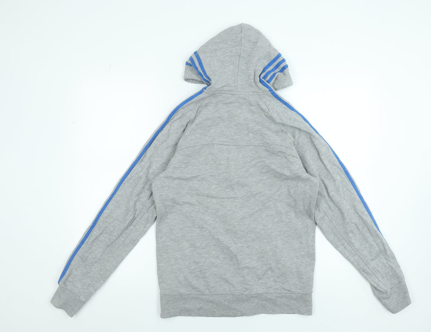 Adidas Men's Grey Full Zip Hoodie Small Classic Sportswear