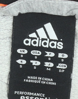 Adidas Men's Grey Full Zip Hoodie Small Classic Sportswear