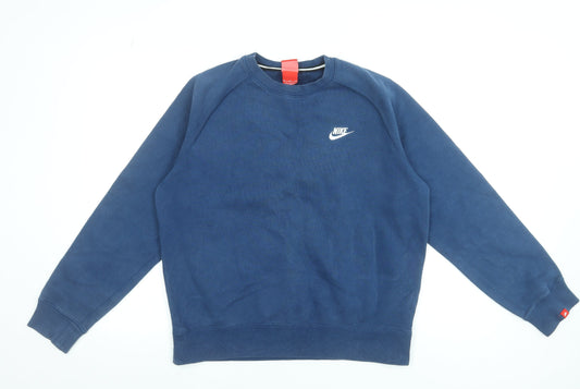 Nike Men's Blue Crew Neck Pullover Sweatshirt Size M