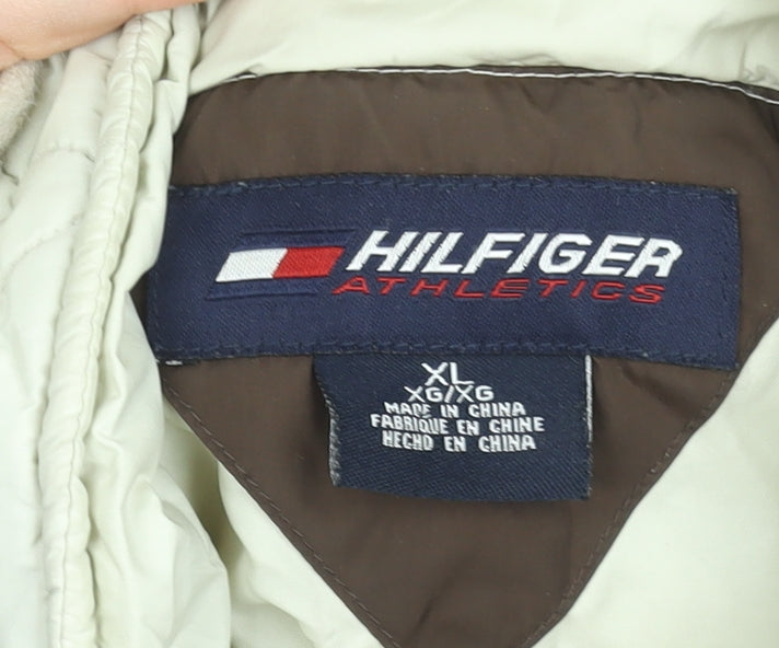 Tommy Hilfiger Men's Beige XL Puffer Waistcoat Nylon Outdoor Vest