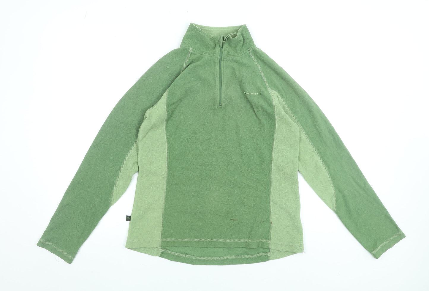 Mountainlife Women’s Green Fleece 1/2 Zip Pullover Sweatshirt Size 10