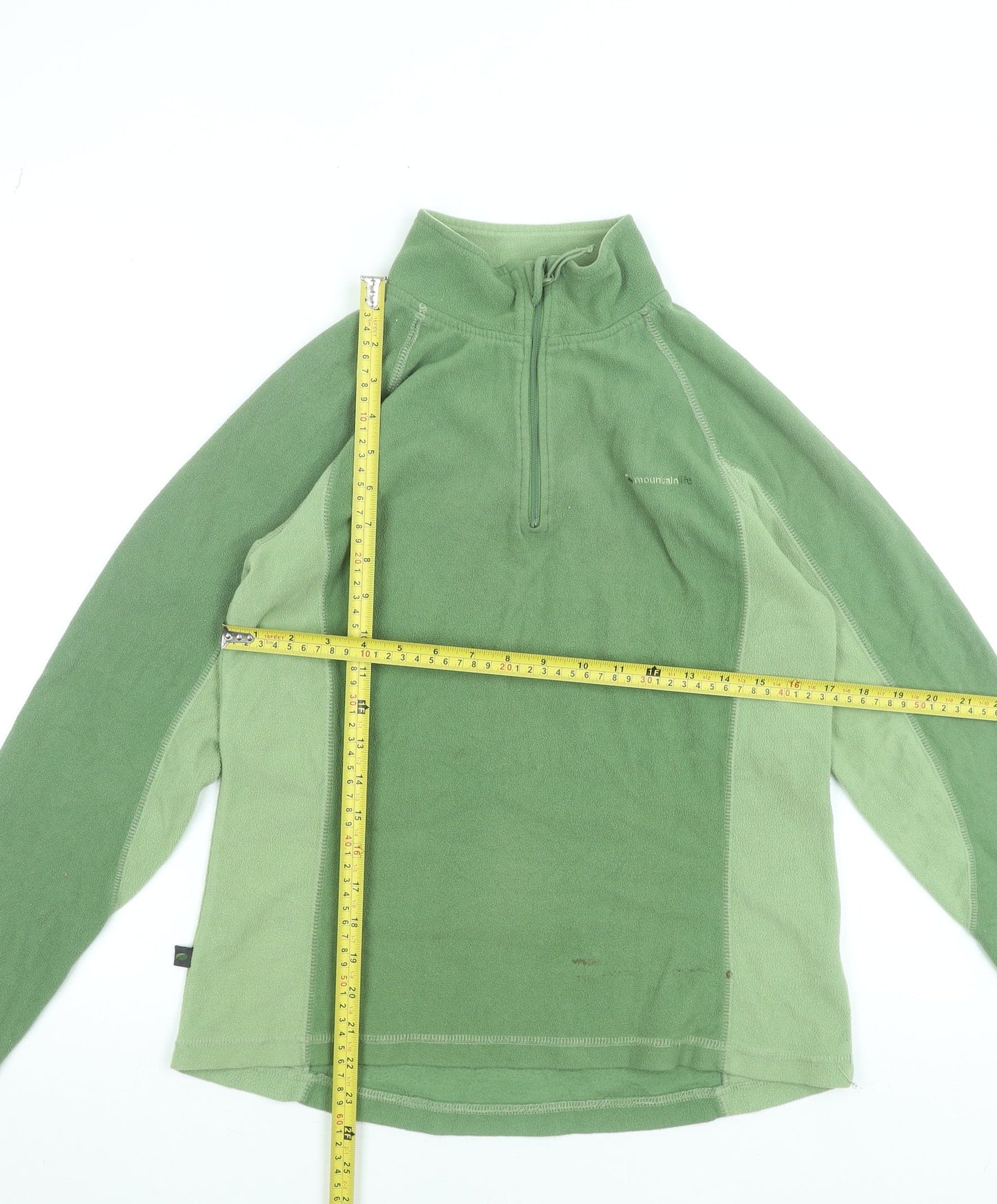 Mountainlife Women’s Green Fleece 1/2 Zip Pullover Sweatshirt Size 10