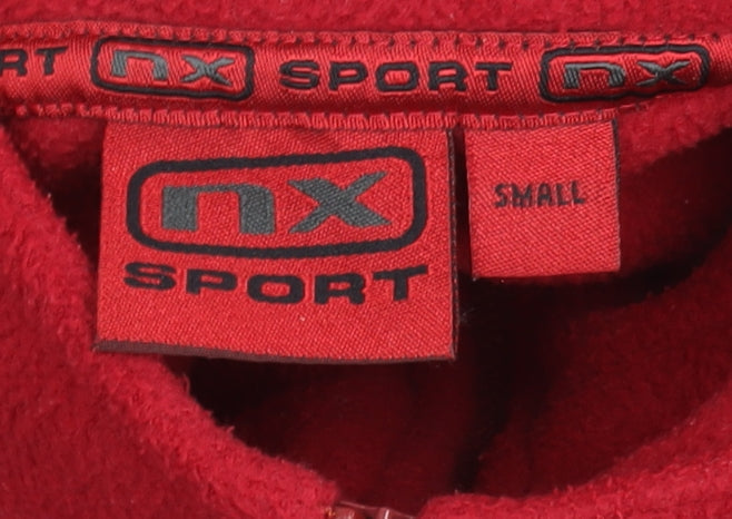 NX Sport Men's Red Fleece 1/4 Zip Pullover Sweatshirt Size S