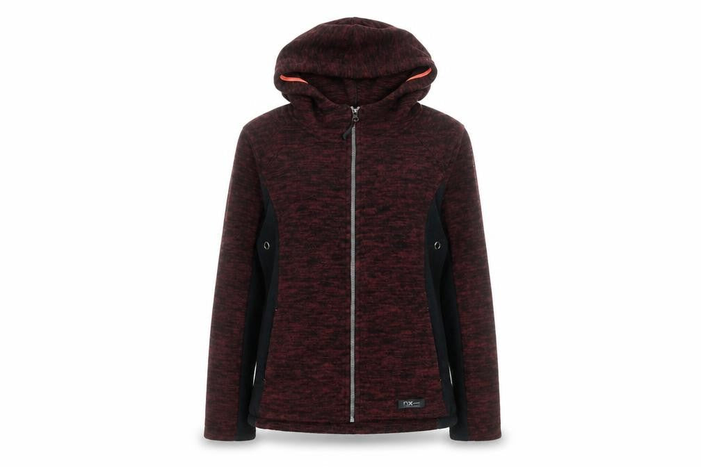 Next Womens Red Hooded Full Zip Fleece Jacket Size 10