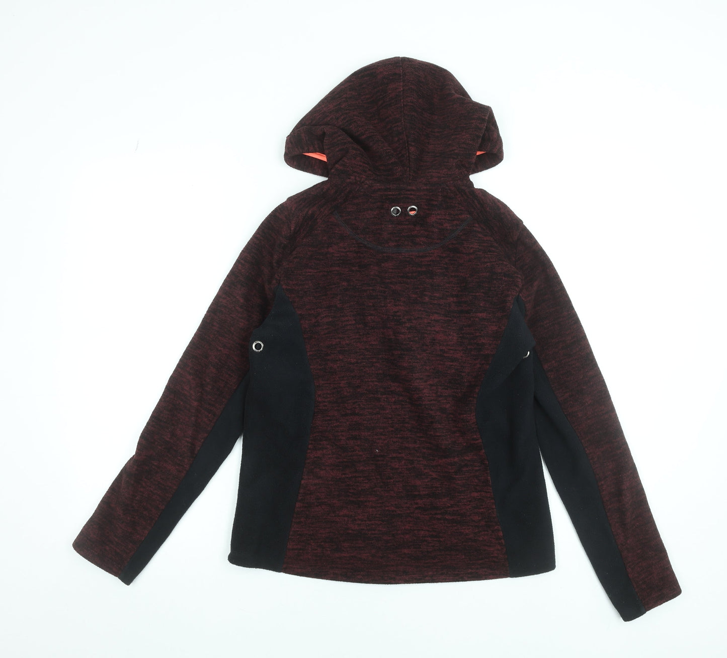 Next Womens Red Hooded Full Zip Fleece Jacket Size 10
