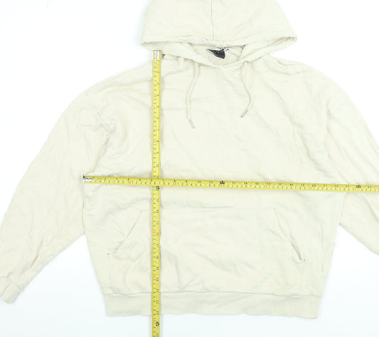 ASOS Design Womens Beige Pullover Hoodie Size S Cotton Blend Casual