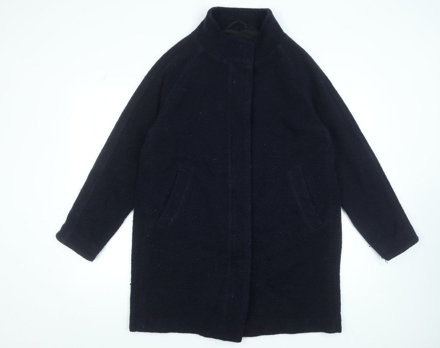 Womens UK Size 14 Regular Rohan Black Wool Coat