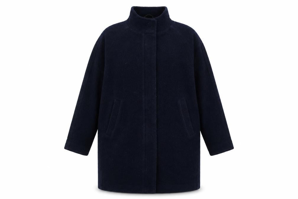 Womens UK Size 14 Regular Rohan Black Wool Coat