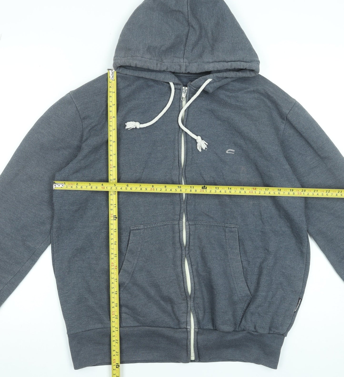 French Connection Men's Grey Full Zip Hoodie Size M