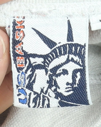 US Basic Womens Grey XL Retro Nautical Long Sleeve T-Shirt