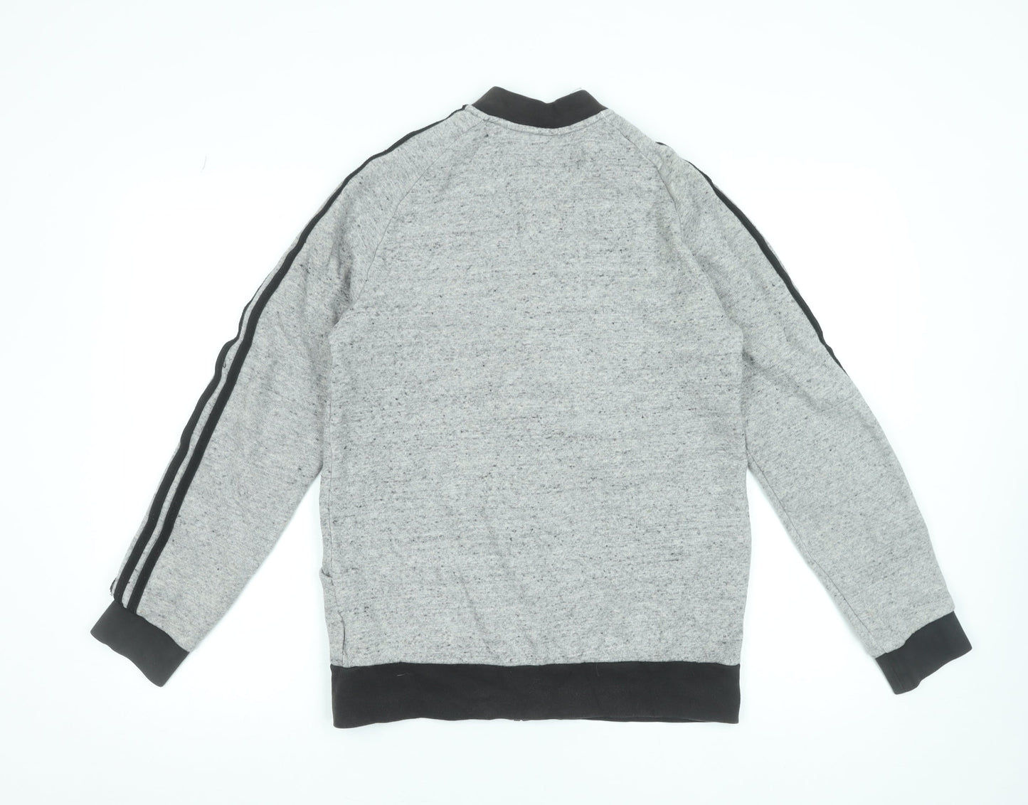 Adidas Teens Grey Full Zip Sweatshirt XL Sports Logo Jacket