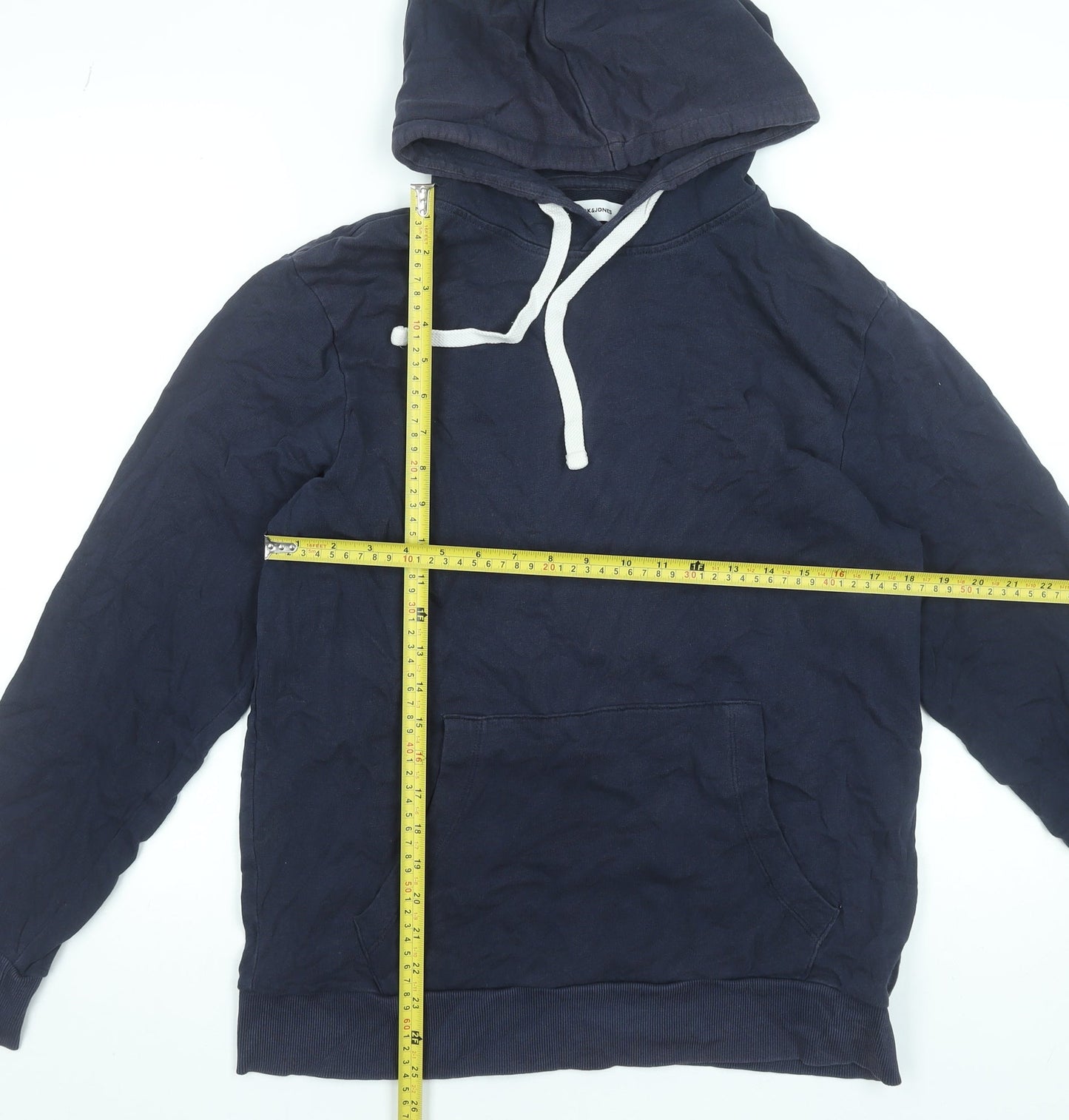 Mens UK L Regular JACK & JONES Blue Pullover Hoodie