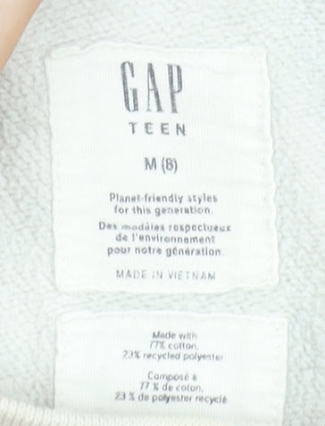 GAP Teen Boys Beige Pullover Hoodie Size 8-9 Years Cotton Blend