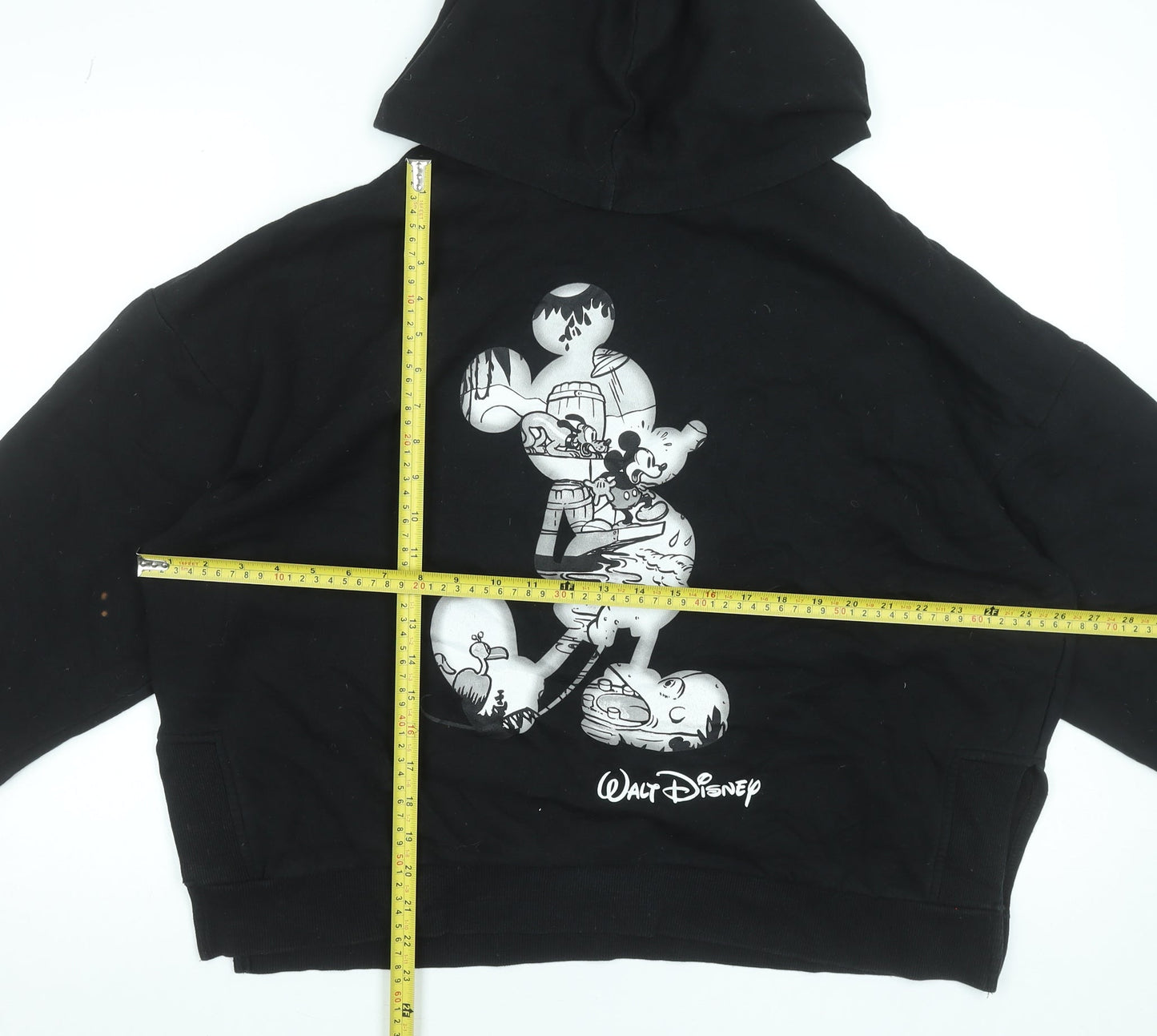 Disney Women Black L Hoodie Pullover Mickey Mouse Graphic