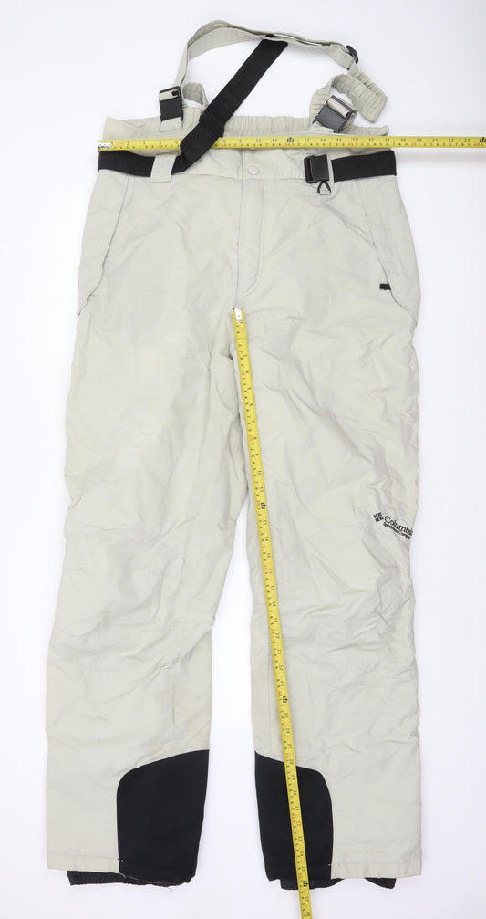 Columbia Men's Beige Snow Pants XL Winter Waterproof Trousers