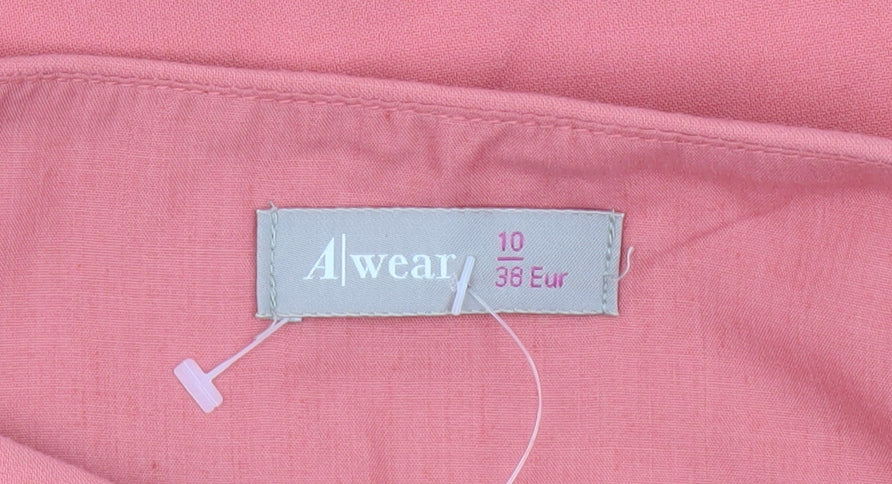 A|wear Womens Pink Layered Scalloped A-Line Skirt Size 10