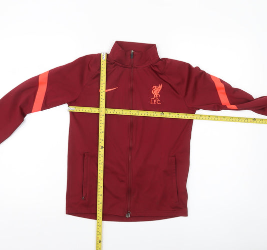 Nike Boys Red Liverpool FC Dri-FIT Track Jacket Size 10-11 Years