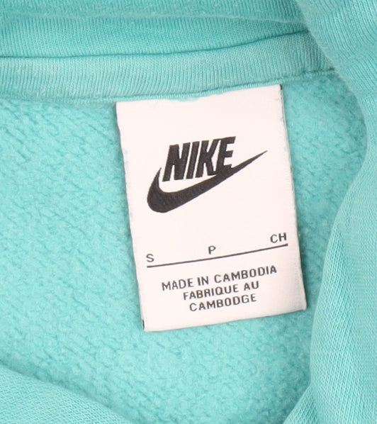 Nike Men’s Green Pullover Hoodie Size S Fleece Cotton Blend