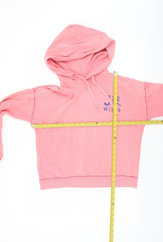 Womens UK 6 Relaxed Jack Wills Pink Pullover Hoodie