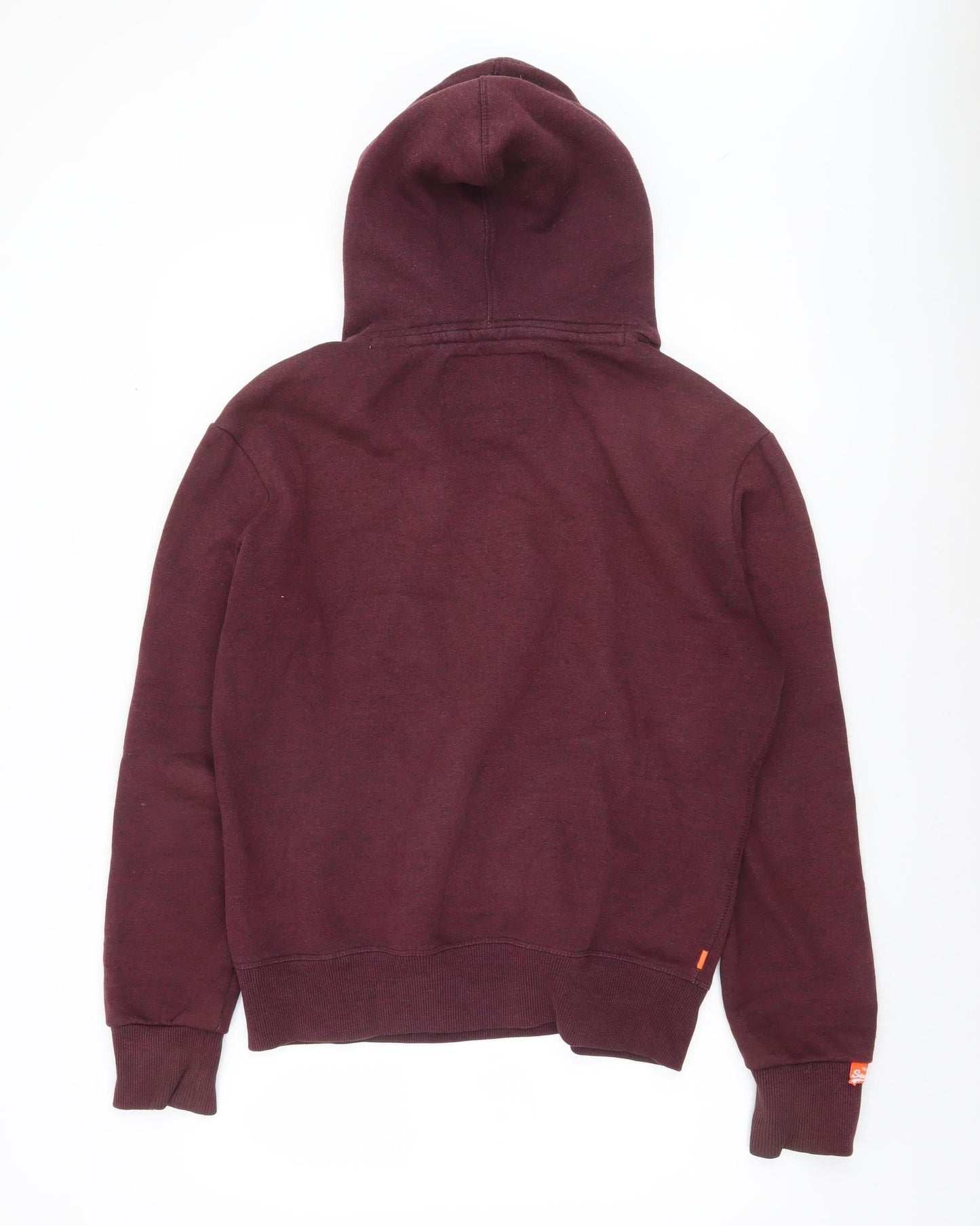 Superdry Men's Brown Pullover Hoodie Medium Fleece Lined Logo
