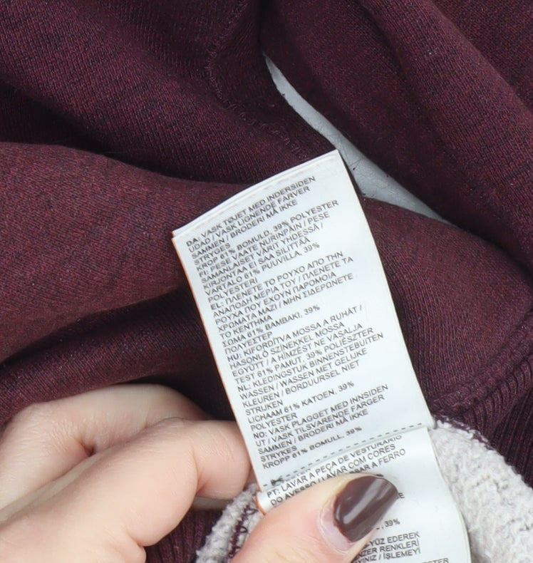 Superdry Men's Brown Pullover Hoodie Medium Fleece Lined Logo