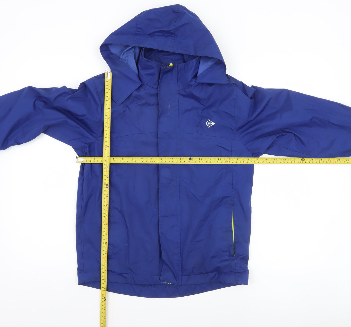 Dunlop Boys Blue Hooded Rain Coat Jacket 9-10 Years Regular Fit Waterproof