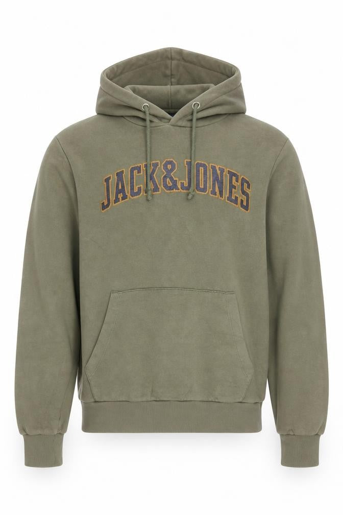 Mens UK S Regular JACK & JONES Green Pullover Hoodie
