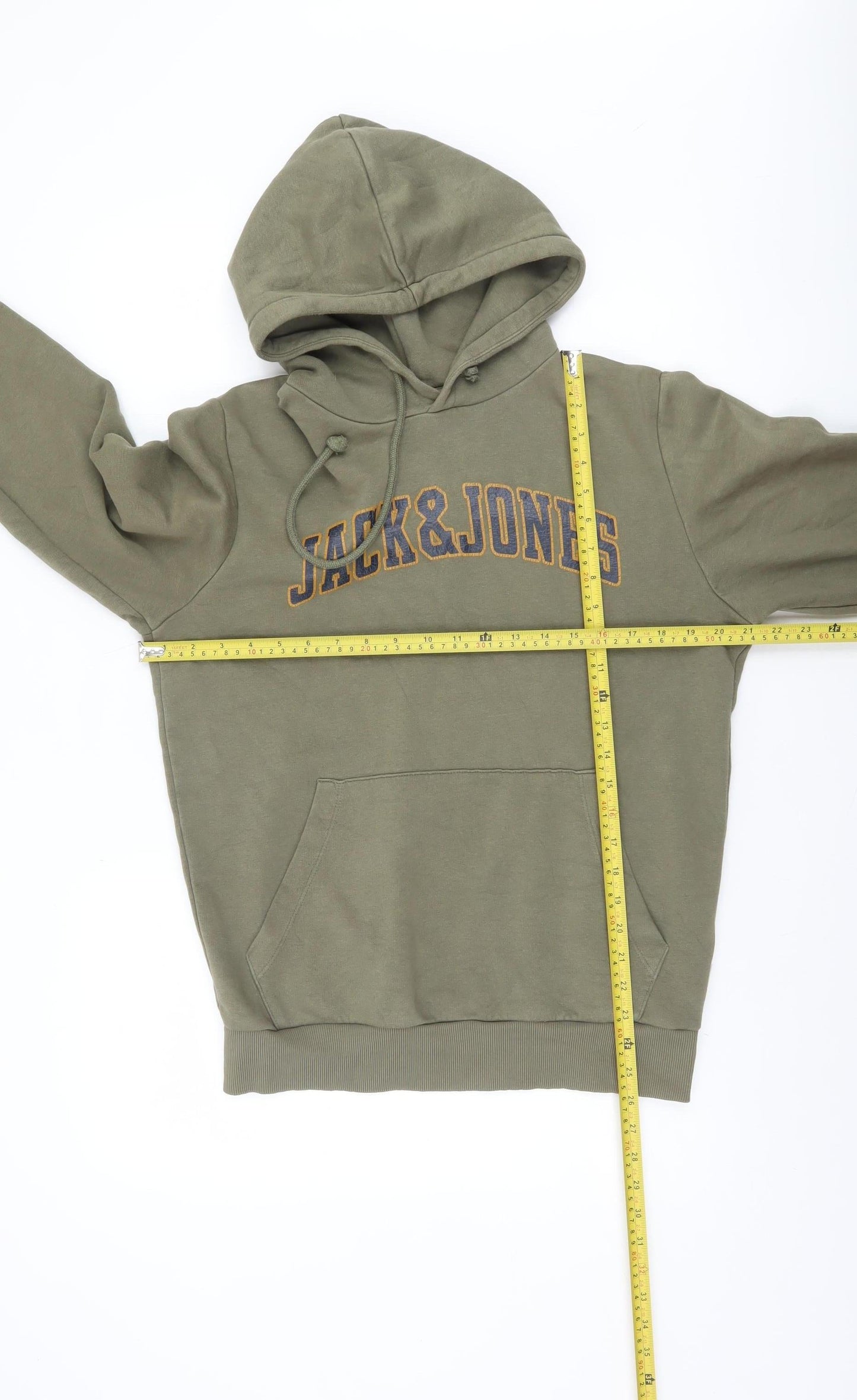 Mens UK S Regular JACK & JONES Green Pullover Hoodie